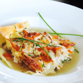 Baked Lasagne in broth recipe - Lasagne in brodo alla Molisana