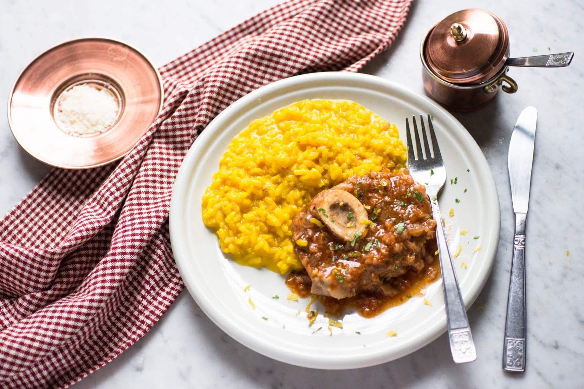 ossobuco e risotto alla milanese
