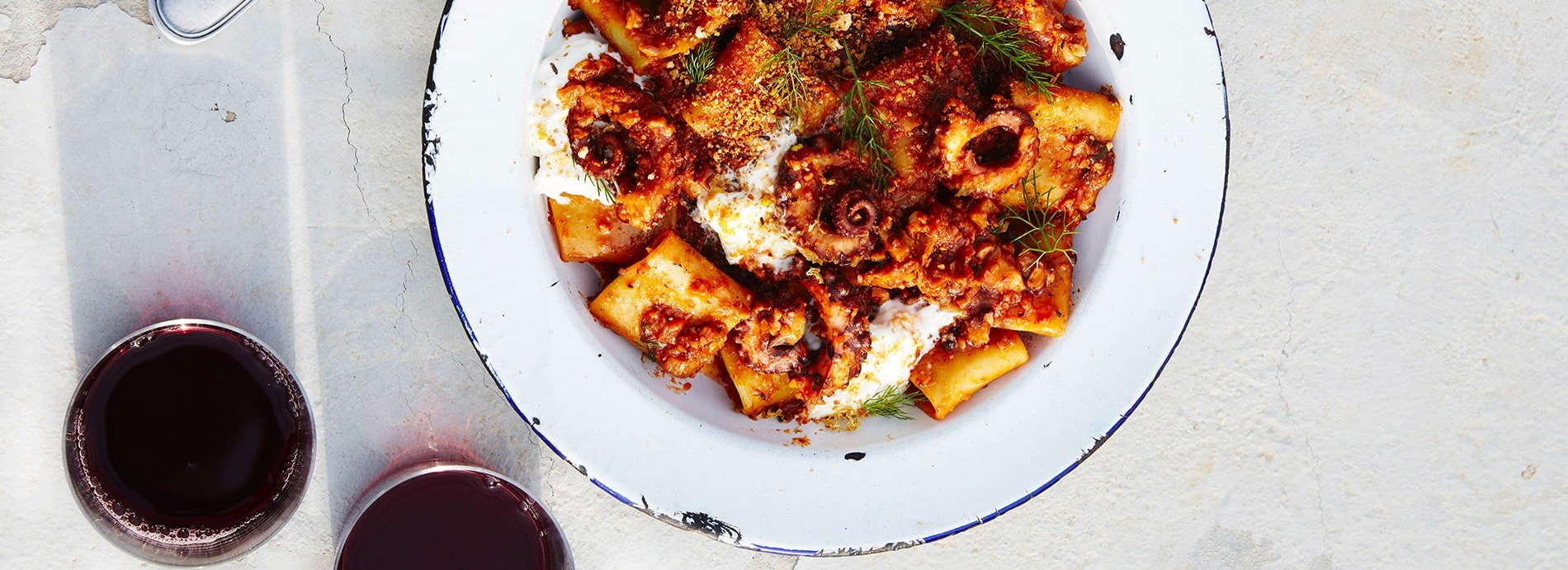 paccheri with octopus ragu