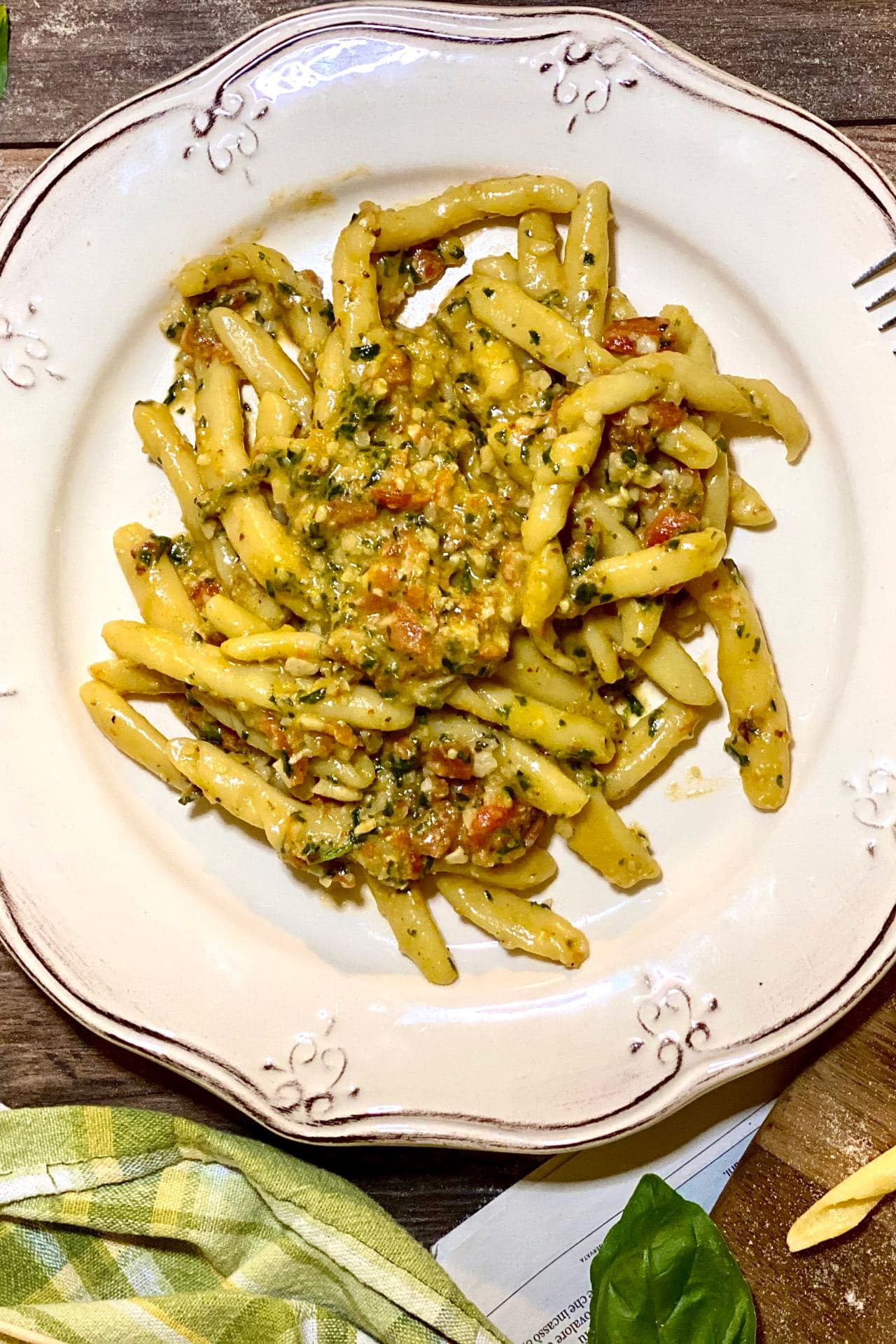 busiate with pesto alla trapanese