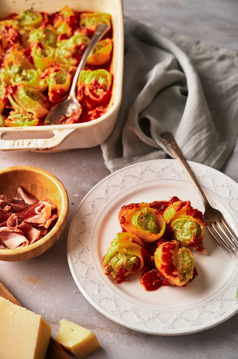 stuffed shells on a plate