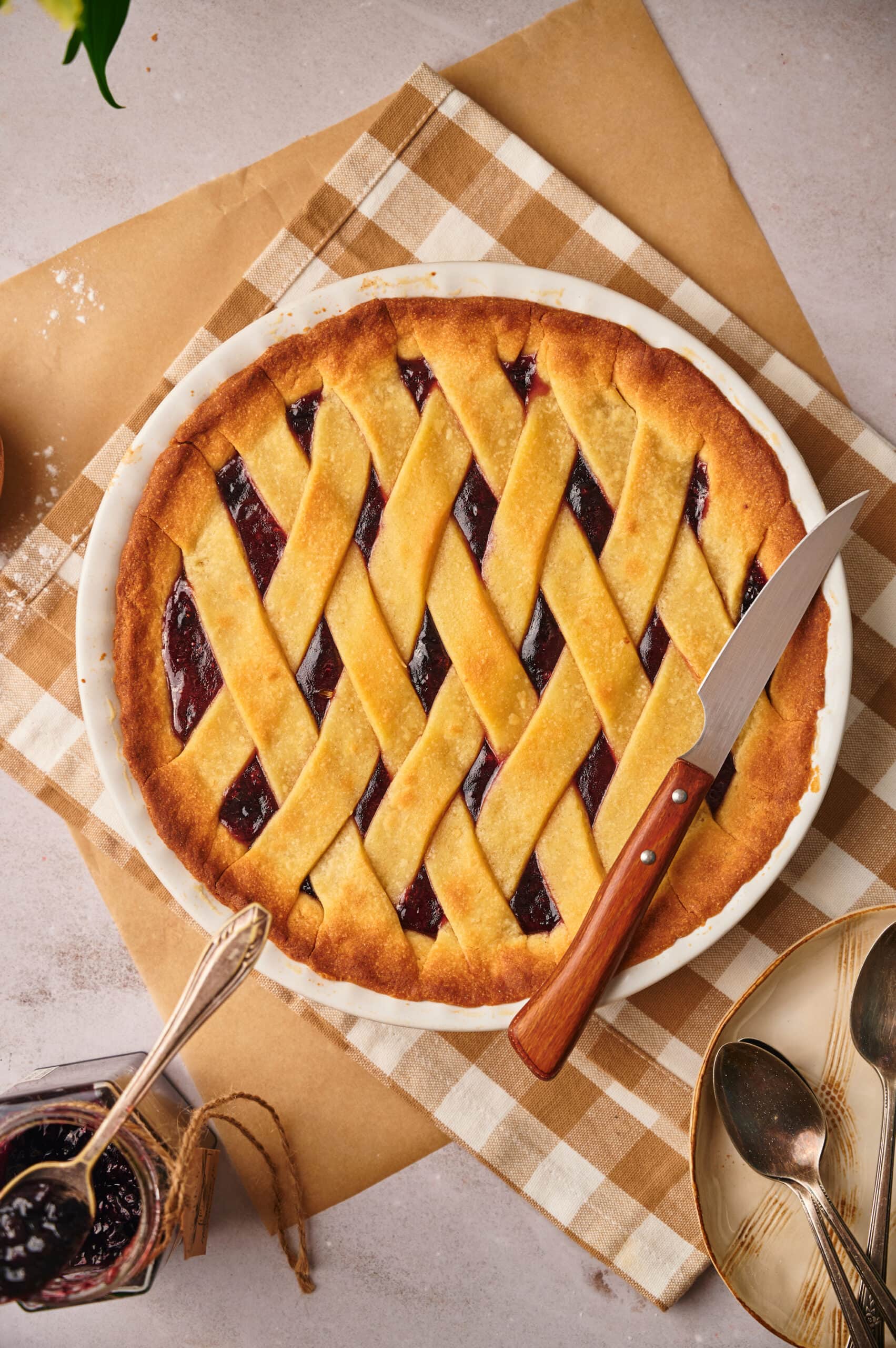 Homemade Italian crostata recipe - jam filled tart