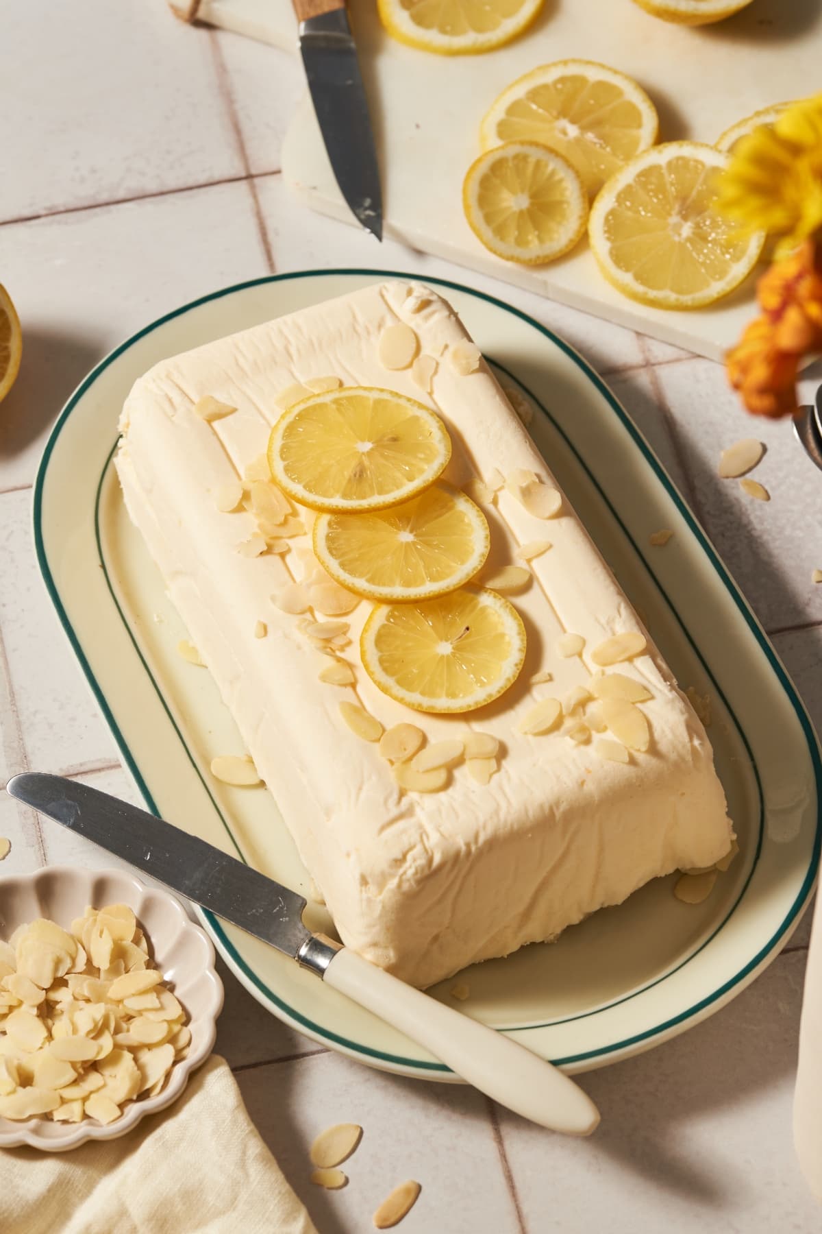 lemon semifreddo finished product