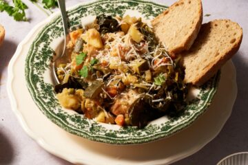 ribollita tuscan soup recipe in a dish