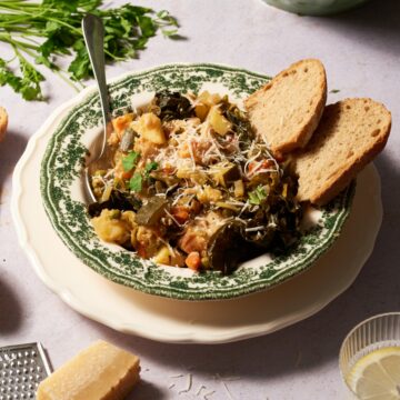 ribollita tuscan soup recipe in a dish