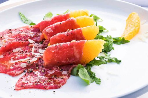 Beef Carpaccio with Orange and Lemon Vinaigrette
