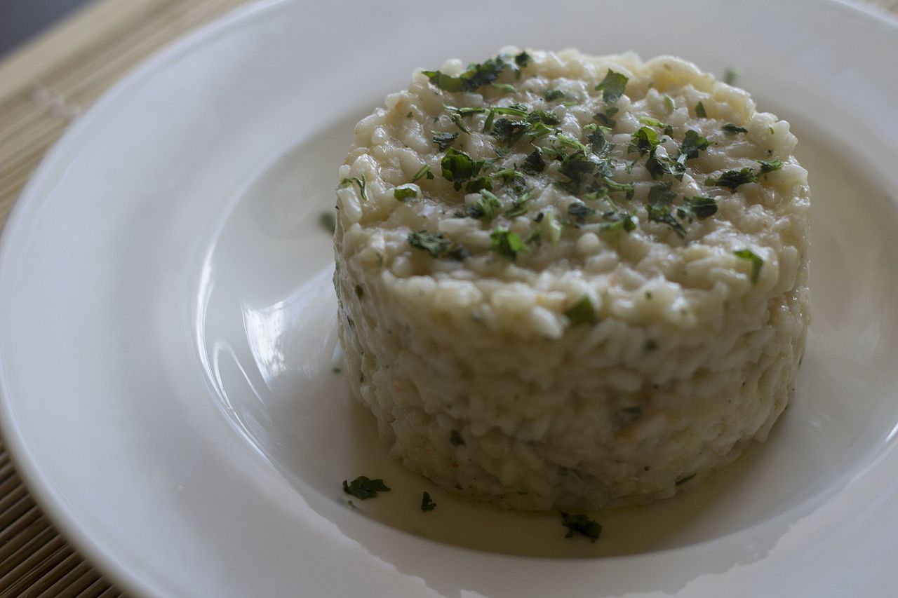 Risotto with crab