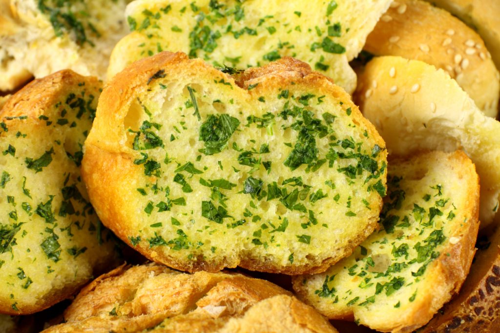 homemade garlic bread Delicious homemade garlic bread ready to serve.