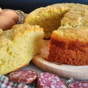 Italian cheese Recipe bread Pizza di Pasqua Crescia al formaggio