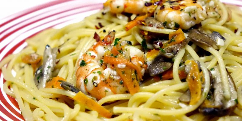 Pasta Aglio e Olio with Anchovies
