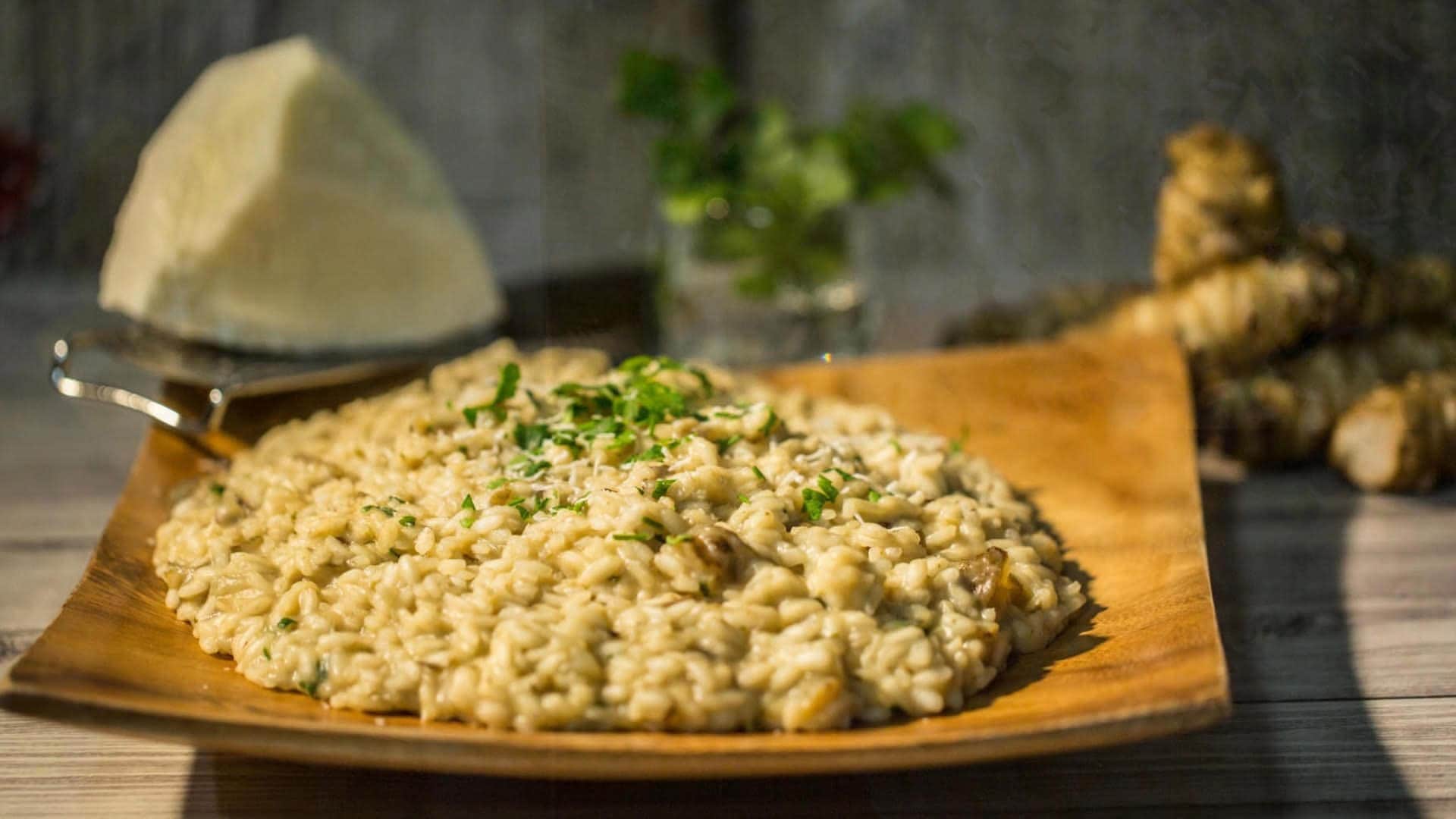 Risotto with Jerusalem artichokes