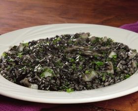 Risotto with cuttlefish ink