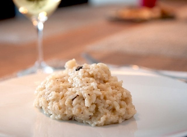Risotto with orange duck has all the proteins you need for the day.