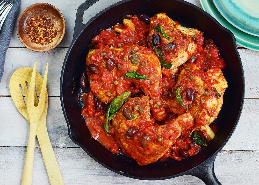 Skillet Chicken Puttanesca Recipe