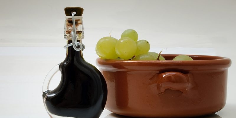 Balsamic Vinegar and grapes