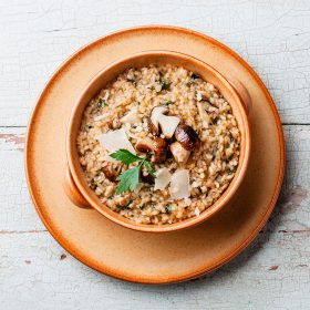 Risotto with dried mushrooms recipe