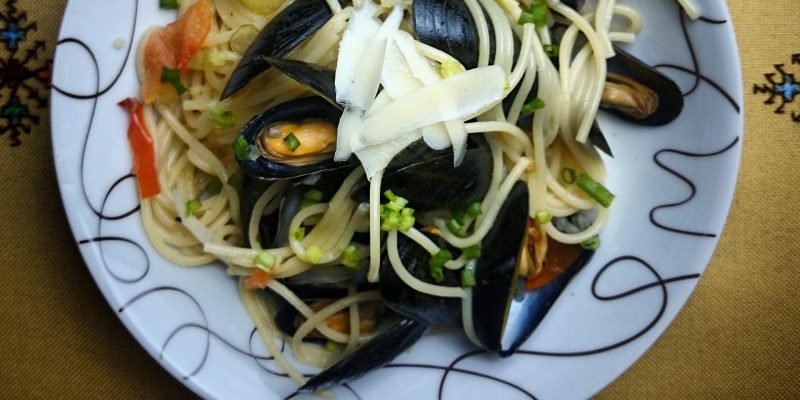 spaghetti con le cozzi