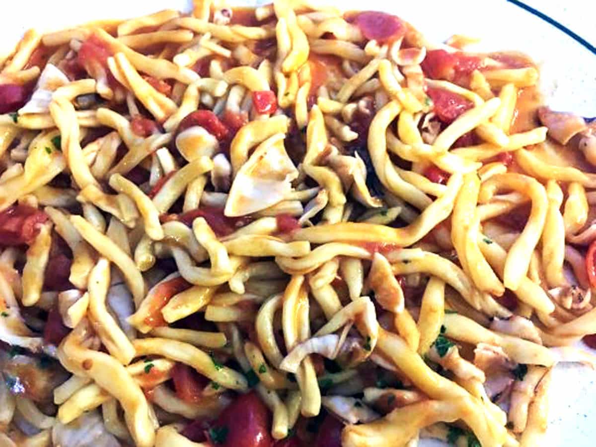 Strozzapreti Pasta with Squid Recipe